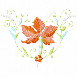 Flowers And Tree Embroidery Design 11